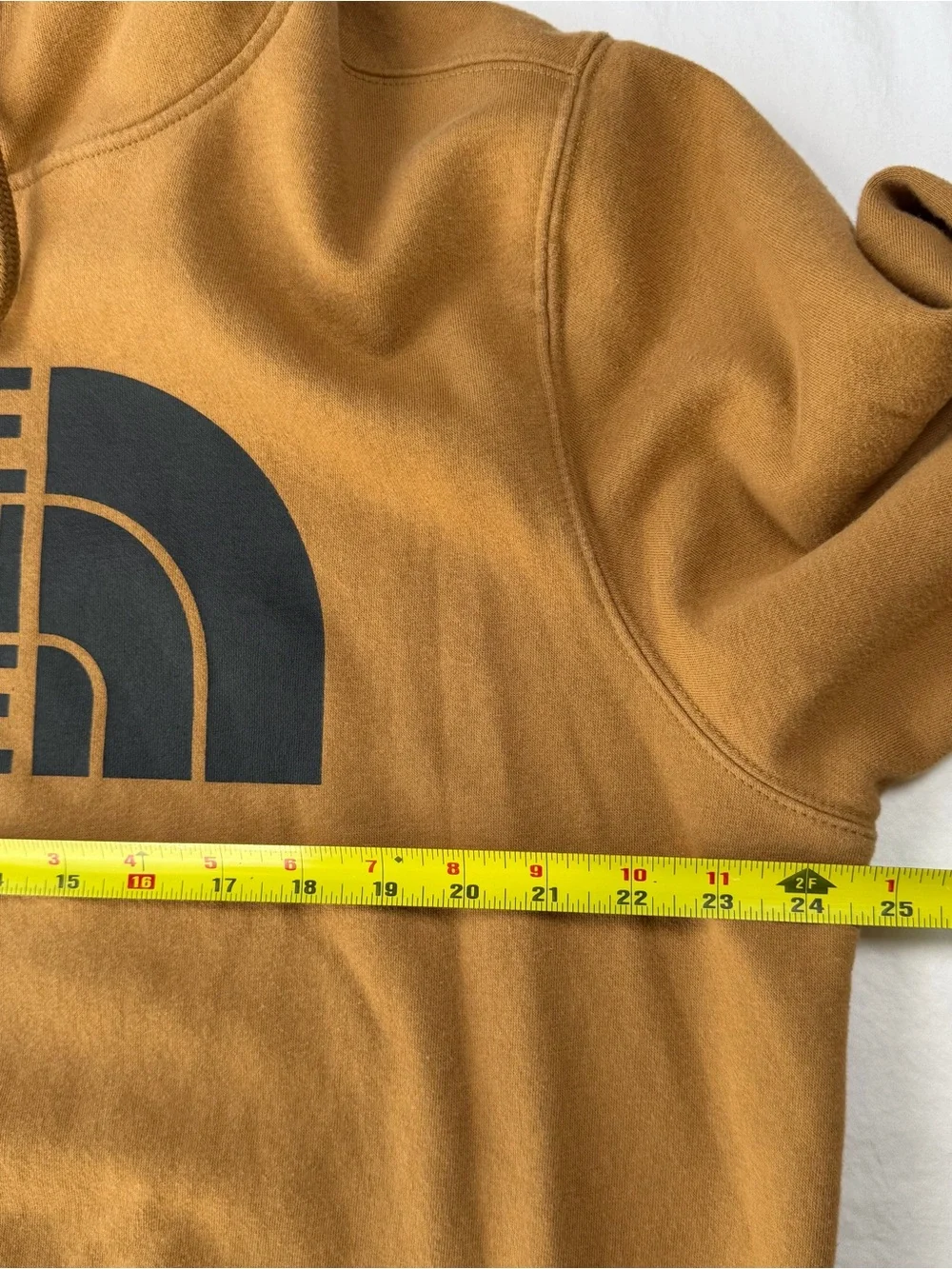 The North Face Half Dome Hoodie Mens XL Camel Tan Pullover Logo